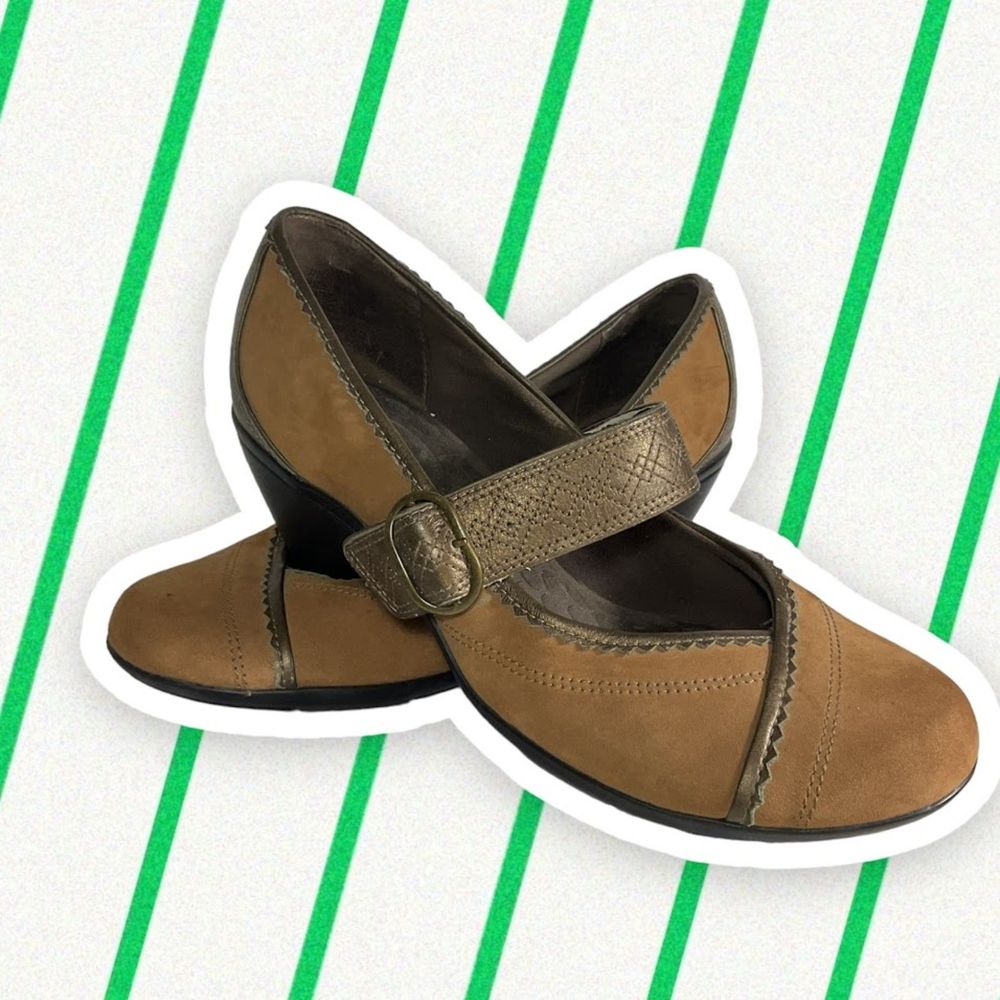 Leather Bronze Vintage Shoes Privo by Clarks Women's Size 7.5M